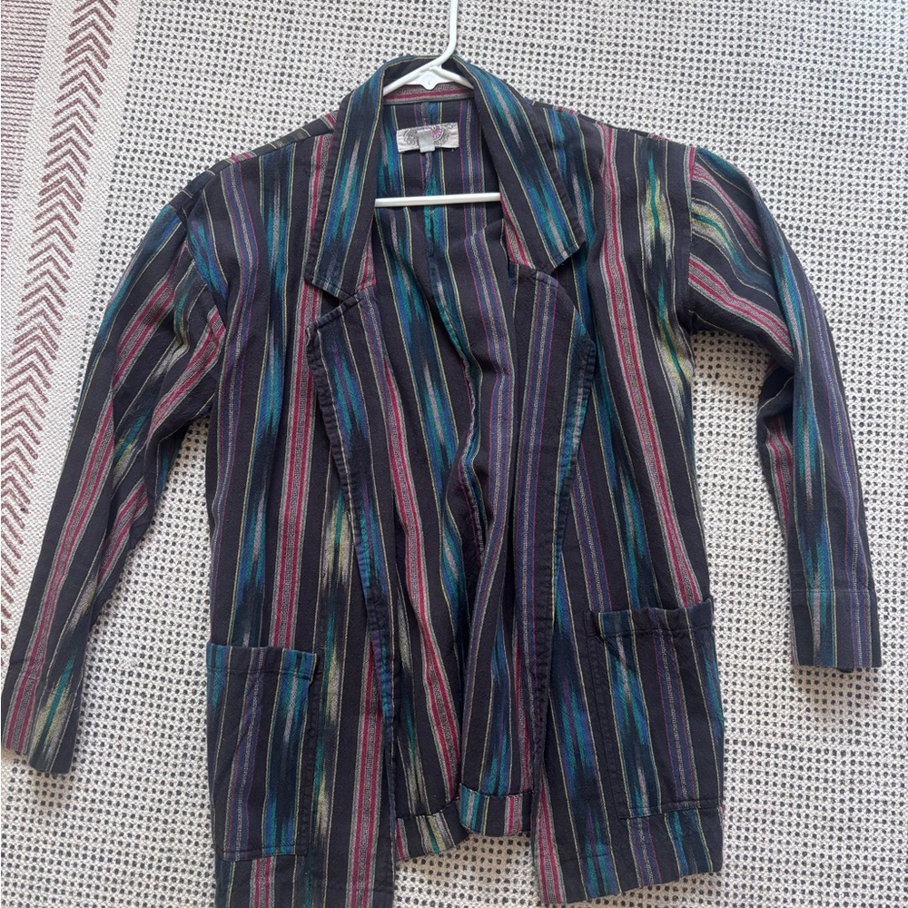 Ecote Native Pattern Open-Front Blazer